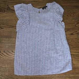 1. State Pink and White Striped Blouse